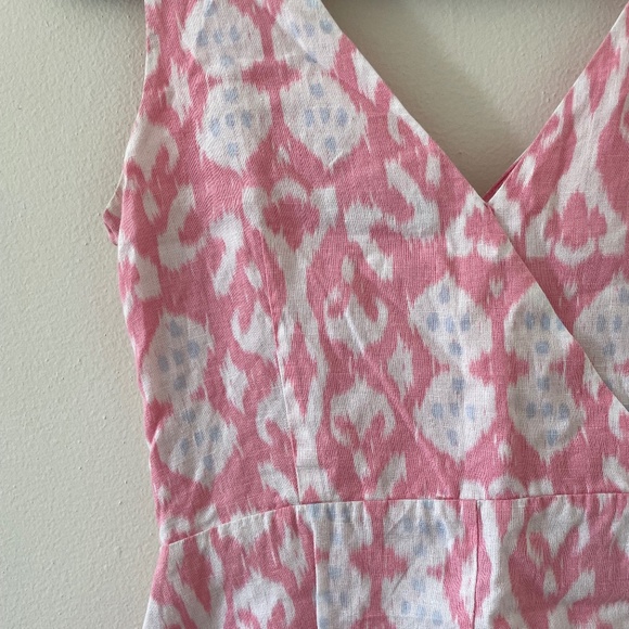 GAP 100% Linen Pink Patterned Dress with Pockets - Picture 8 of 13